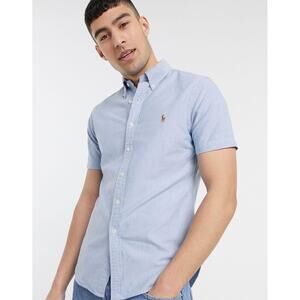 Polo Ralph Lauren Oxford Cotton Short Sleeve Shirt SZ L